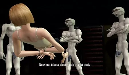 A flat-knot is bringing itself to orgasm