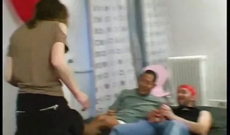 Red-haired Sandra is actively freaking out in a tight ass