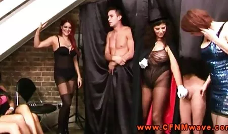 Brunette gets a bit of a hahalem in different poses