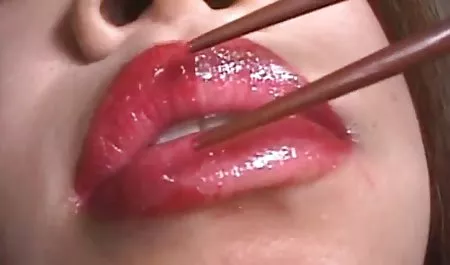 Passionate blonde in the latex spread her legs and forced the slave to lick pussy