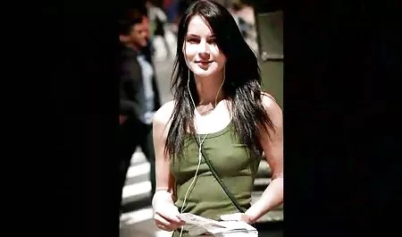 Sexy brunette pretty sucks dick man