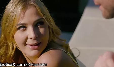 Blonda with classy dokami in transparent pantyhose