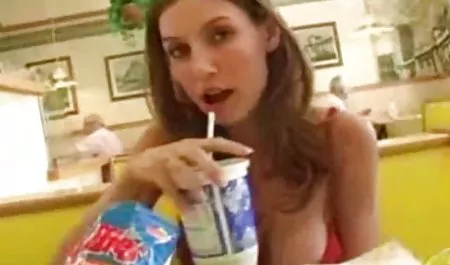 Blonde in yellow bikini dancing striptease