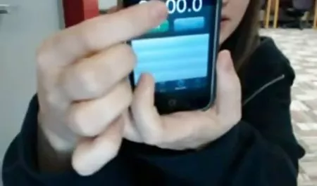 Domina in net stockings and her slave fetishist