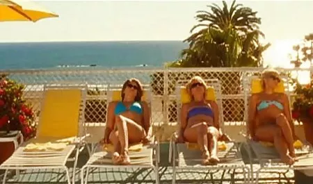 Beauty caresses Crotch long fingers