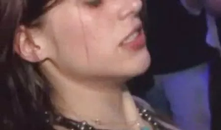 The kid in the bedroom fries a petite girl