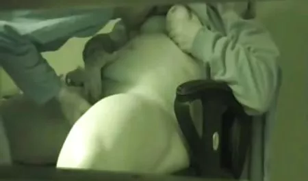 Blue handsome man quickly satisfied himself with his hand