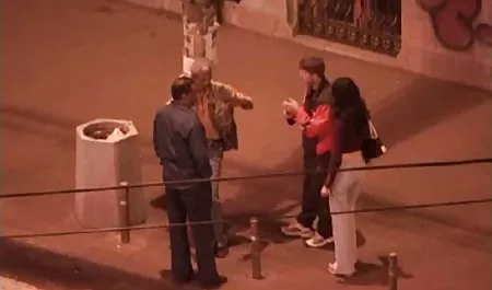 Couple actively screwing after work